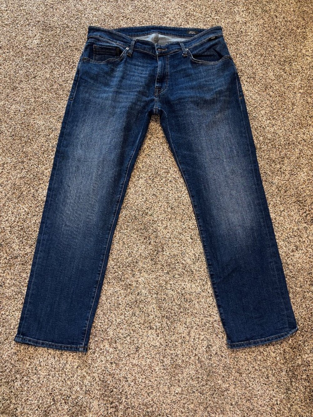 MAVI Men’s Jeans 35x30 Medium Dark Wash Denim 5 Pocket Straight Leg Blue Jeans